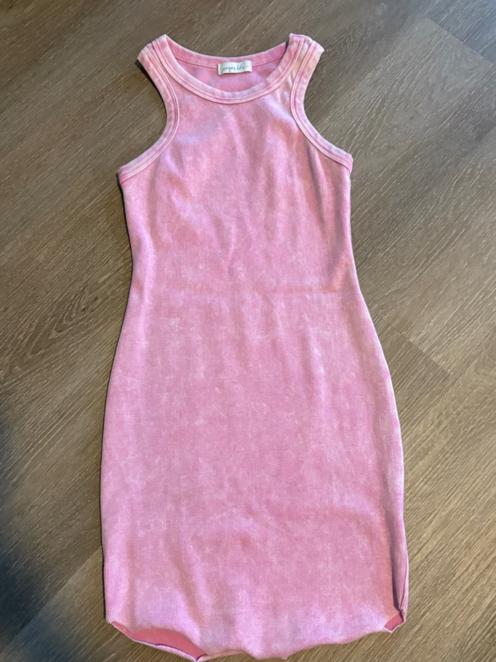 Sleeveless Pink Mini Tank Dress by Unbranded